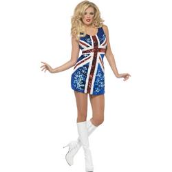Verenigd Koninkrijk kostuum | Jurkje met Britse vlag maat M (40-42)